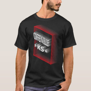 Retro Vaporwave Coffeyville Kansas KS T-Shirt