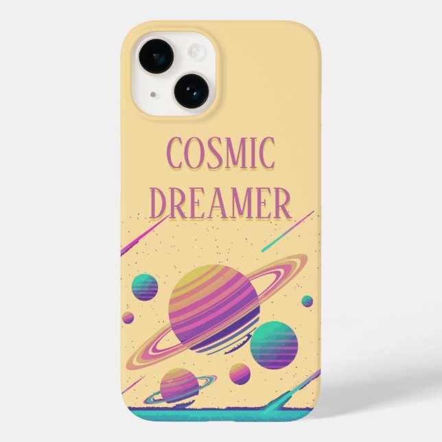 Retro Vaporwave Planets Synthwave Case-Mate iPhone Case (Back)
