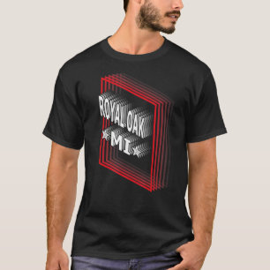 Retro Vaporwave Royal Oak Michigan MI T-Shirt