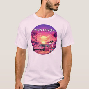 Retro Vaporwave Sunset Car Aesthetic T-Shirt