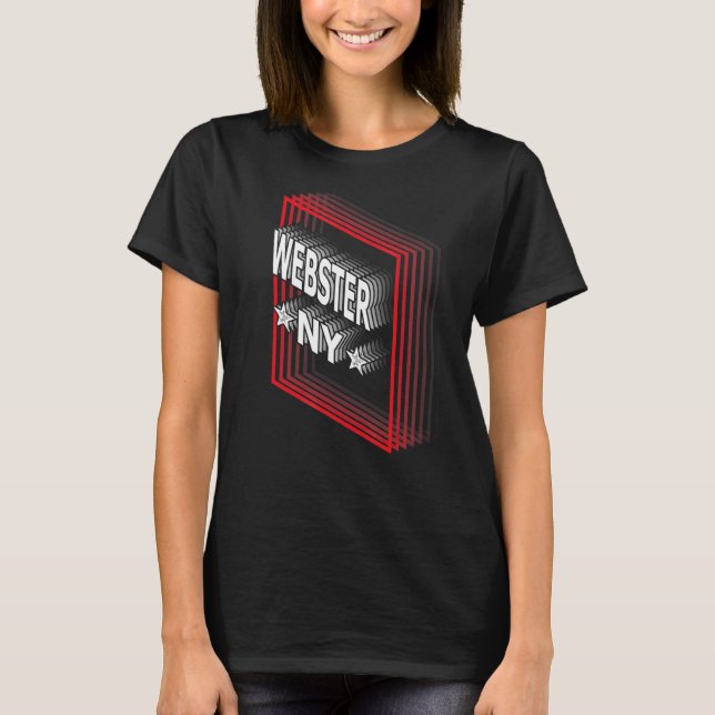 Retro Vaporwave Webster New York NY T-Shirt (Front)