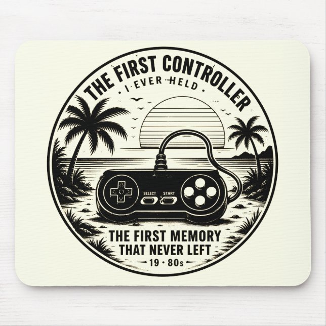 Retro ventage gamers design mouse pad (Front)