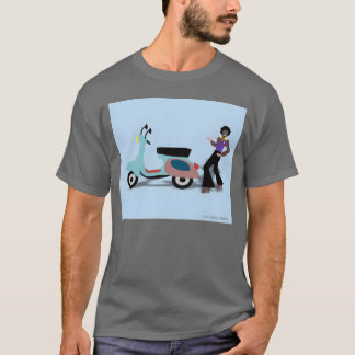 Retro Vespa Style 70s Disco Man Illustration vinta T-Shirt