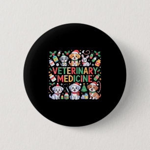 Retro Veterinary Medicine Vet Tech Cat Dog Lover C 6 Cm Round Badge