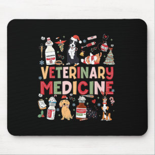 Retro Veterinary Medicine Vet Tech Cat Dog Lover C Mouse Pad