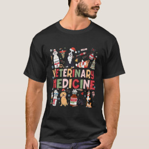 Retro Veterinary Medicine Vet Tech Cat Dog Lover C T-Shirt