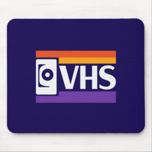 Retro VHS Logo Desk Mat Vintage 80s 90s Mouse Pad