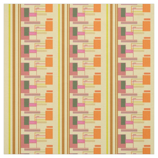 Retro Vibe Geometric Type Pattern (any colour!) Fabric (Swatch)