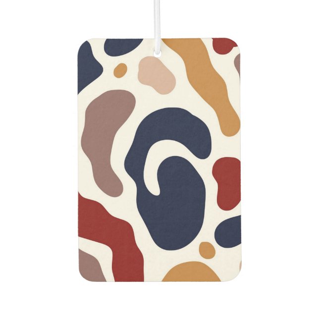 Retro Vibes - Colourful Abstract Patterns Car Air Freshener (Front)