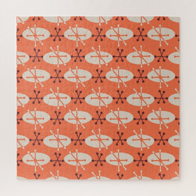 Retro Vibes: Geometric Burst Pattern Jigsaw Puzzle (Vertical)