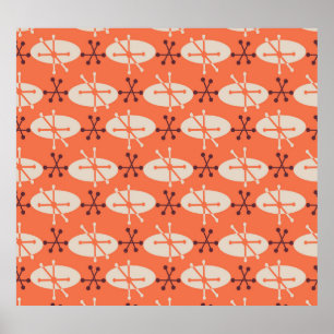 Retro Vibes: Geometric Burst Pattern Poster