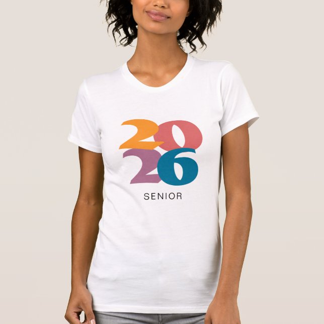 Retro Vibes Graduation 2024 Senior Personalised T-Shirt (Front)