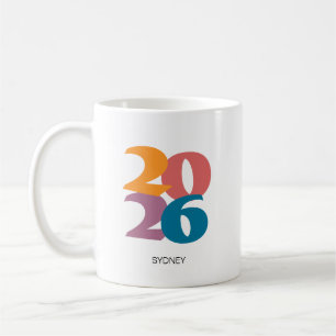 Retro Vibes Graduation Class of 2026 Coffee Mug