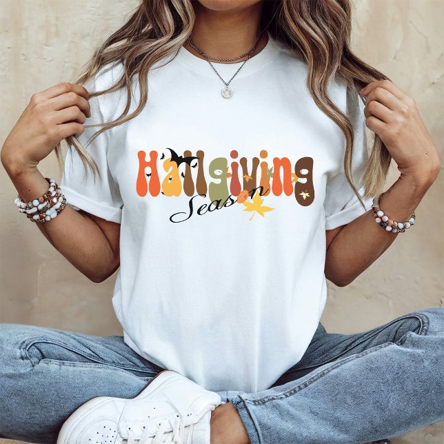 Retro Vibes Halloween | Hallgiving Season T-Shirt (Creator Uploaded)