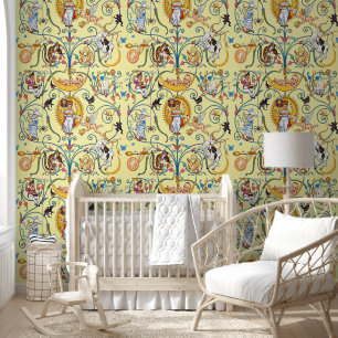 Retro Victorian Era Nursery Rhymes by Walter Crane Wallpaper