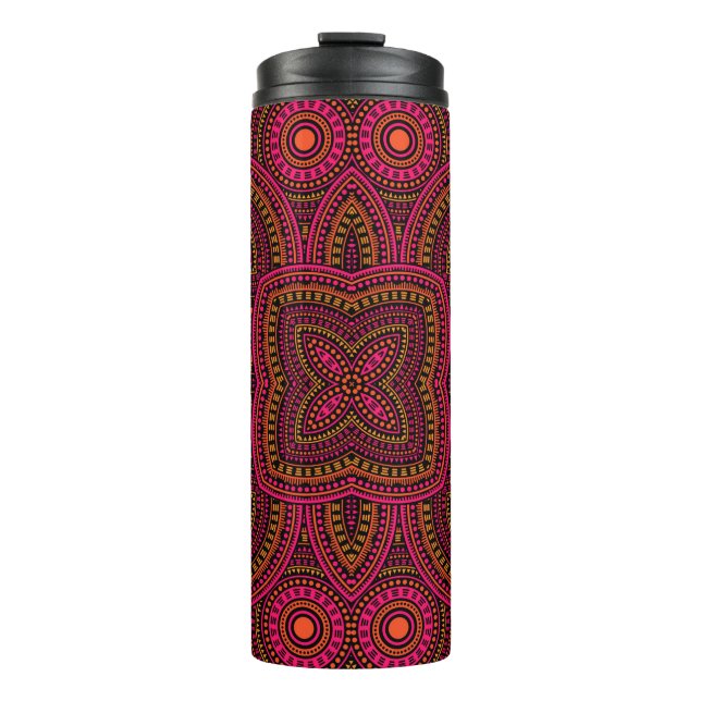 Retro victorian majolica tile seamless pattern. Et Thermal Tumbler (Front)