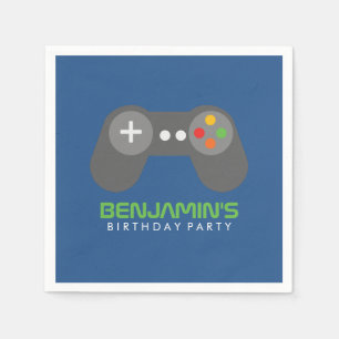 Retro Video Game Controller Birthday Napkin