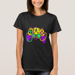 Retro Video Game Controller Hat Mardi Gras Gaming T-Shirt