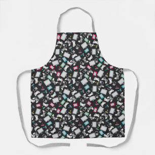 Retro Video Game Controllers Gaming Pattern Apron