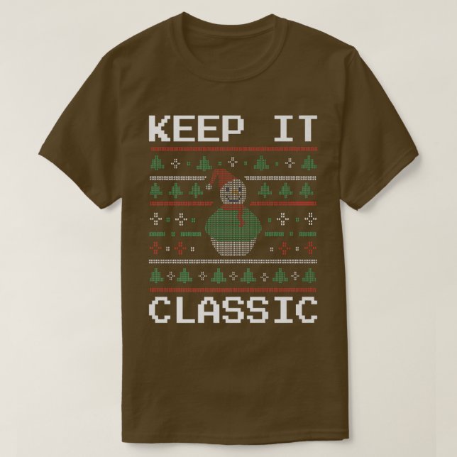 Retro Video Game Lovers Gaming Gamers Piel Santa C T-Shirt (Design Front)