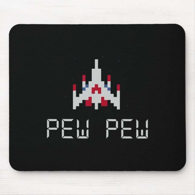 Retro Video Game Ship 1  Mouse Pad (Front)