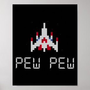 Retro Video Game Ship 1  Poster