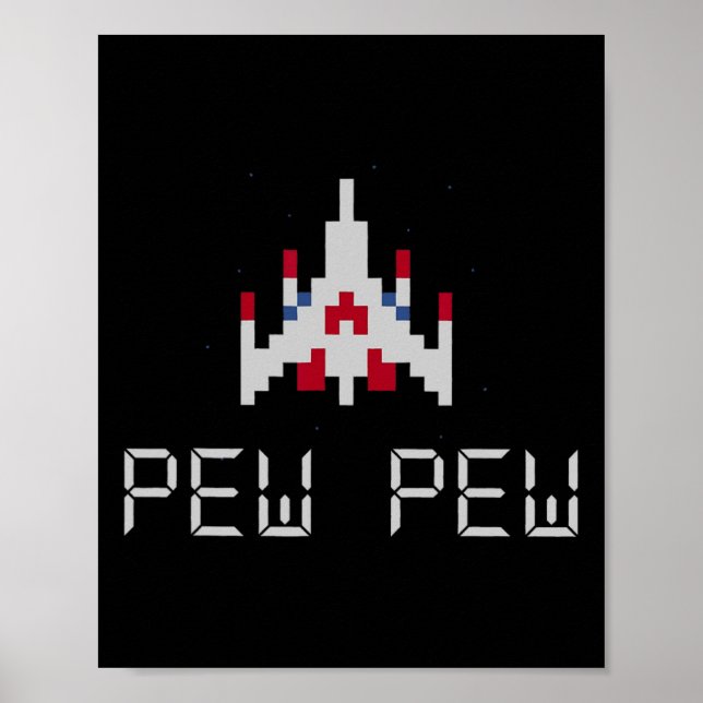 Retro Video Game Ship 1  Poster (Front)
