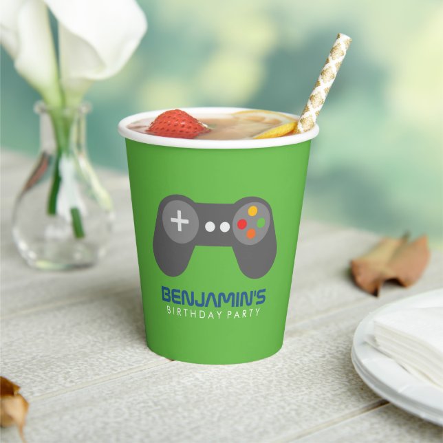 Retro Video Games Paper Cup (Insitu)