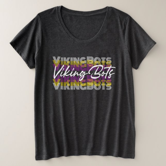 Retro VikingBots- Plus Size Clothing T-Shirt (Design Front)
