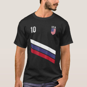 Retro vintage 10 American Football USA Soccer USA T-Shirt