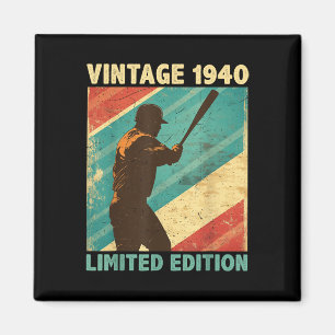Retro Vintage 1940 Baseball Lover Limited Edition Magnet
