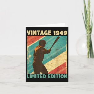 Retro Vintage 1949 Baseball Lover Limited Edition Card