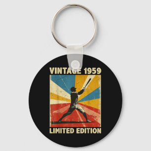 Retro Vintage 1959 Baseball Lover Limited Edition  Key Ring