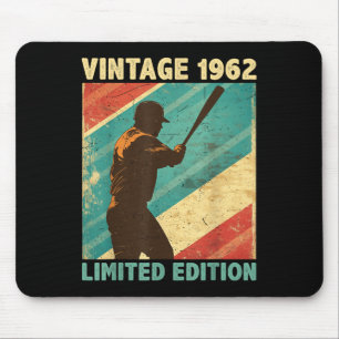 Retro Vintage 1962 Baseball Lover Limited Edition Mouse Pad