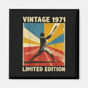 Retro Vintage 1971 Baseball Lover Limited Edition  Magnet