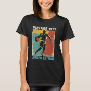 Retro Vintage 1971 Basketball Lover Limited Editio T-Shirt