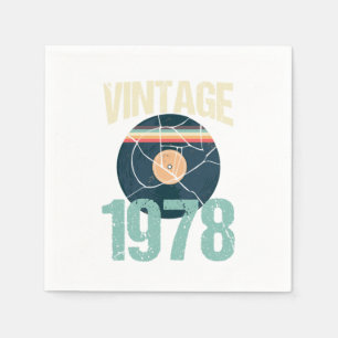 Retro Vintage 1978 42 nd Birthday Record Vinyl Vin Napkin