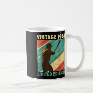 Retro Vintage 1981 Baseball Lover Limited Edition  Coffee Mug
