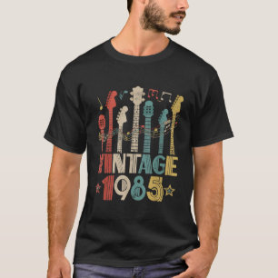 Retro Vintage 1985 Guitar Lover 1985 Birthday T-Shirt