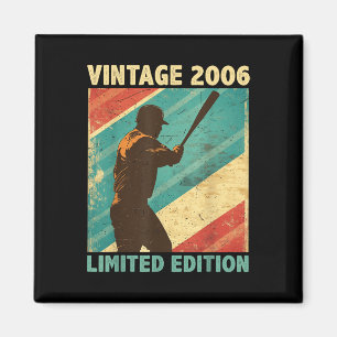 Retro Vintage 2006 Baseball Lover Limited Edition  Magnet