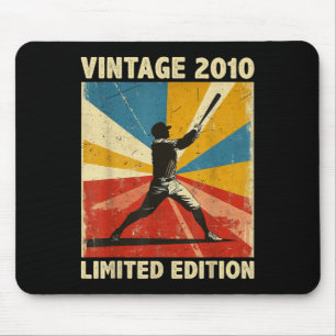 Retro Vintage 2010 Baseball Lover Limited Edition Mouse Pad