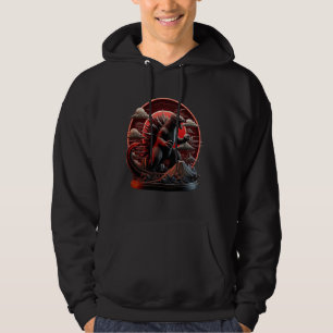 Retro Vintage 3D Japanese Art Legendary Rare Kaiju Hoodie