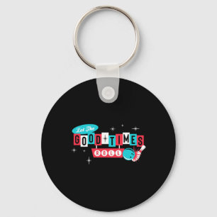 Retro Vintage 50's 60's Bowling - Let The Good Tim Key Ring