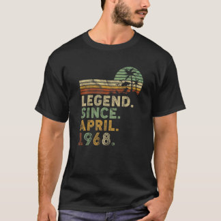 Retro Vintage 54 Years April Born Legend Since 196 T-Shirt