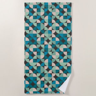 Retro Vintage 60's Pattern Beach Towel