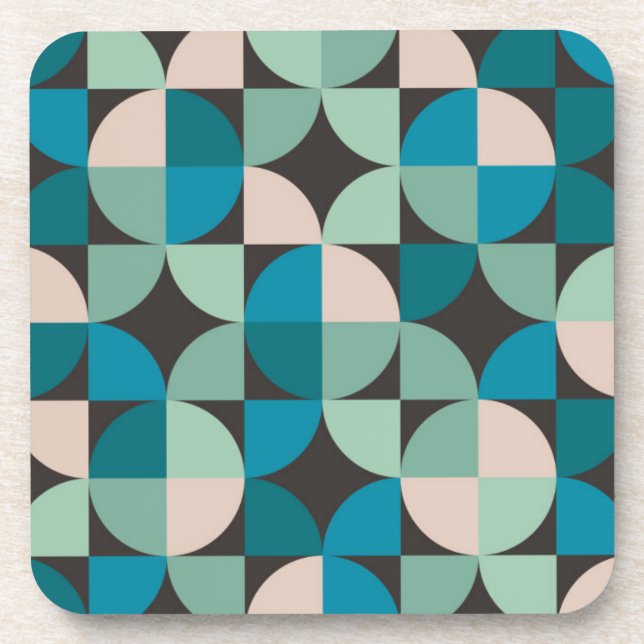Retro Vintage 60's Pattern Coaster (Front)