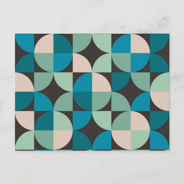 Retro Vintage 60's Pattern Holiday Postcard (Front)
