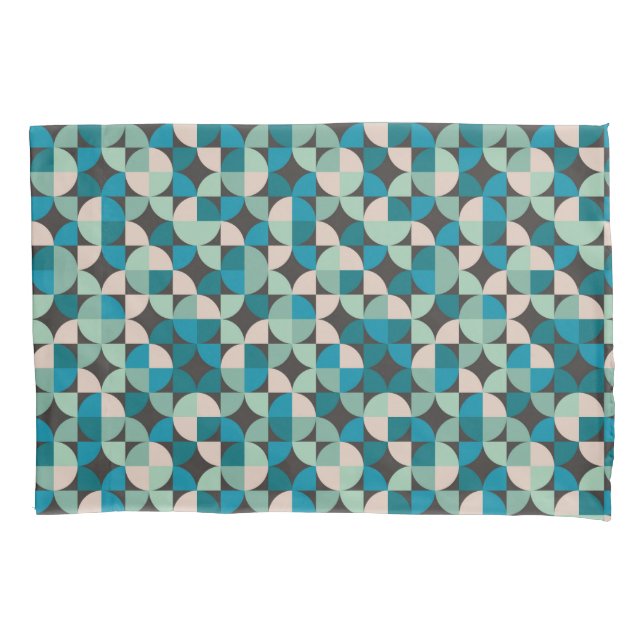 Retro Vintage 60's Pattern Pillowcase (Front-Left)