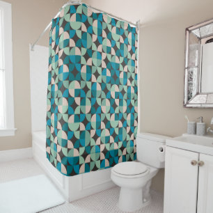Retro Vintage 60's Pattern Shower Curtain