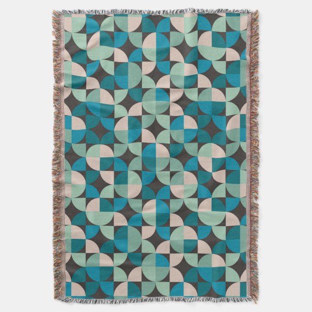 Retro Vintage 60's Pattern Throw Blanket (Front Vertical)